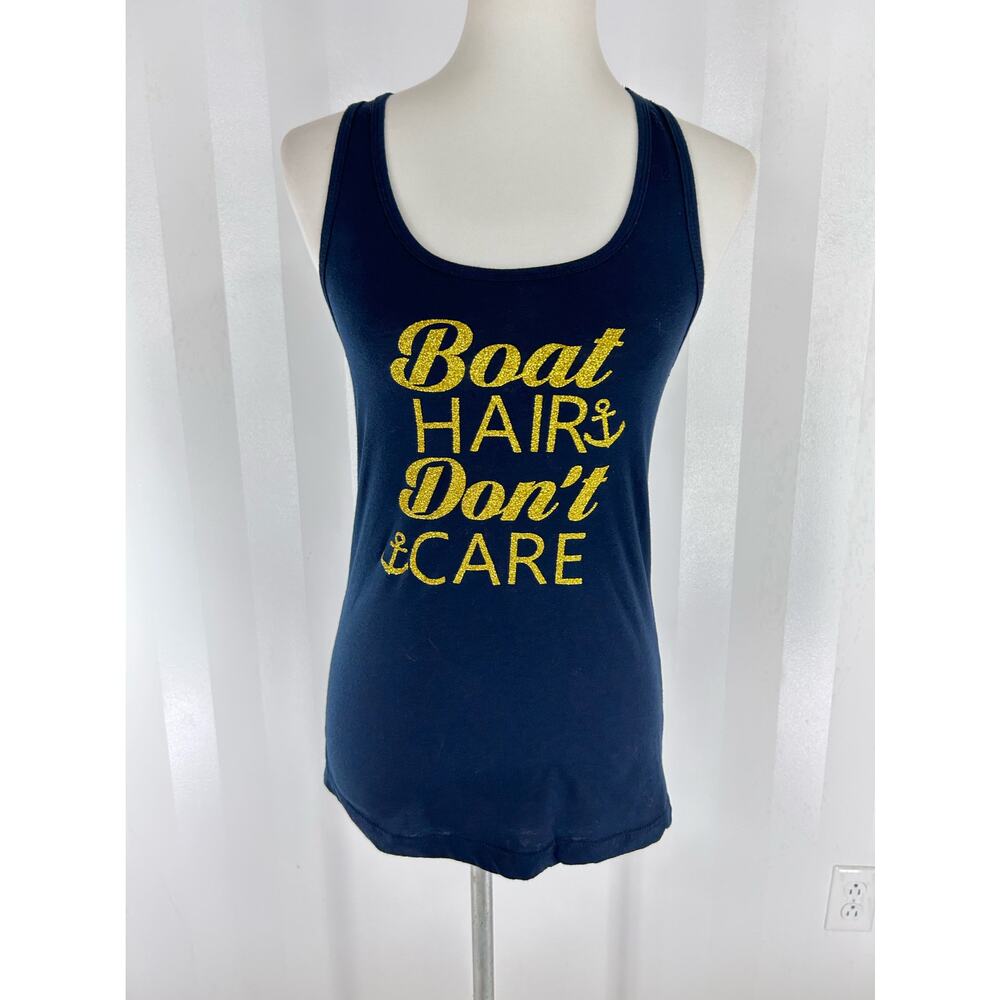 IDEAL T Women’s Navy Blue Racerback Tank Top Sz S